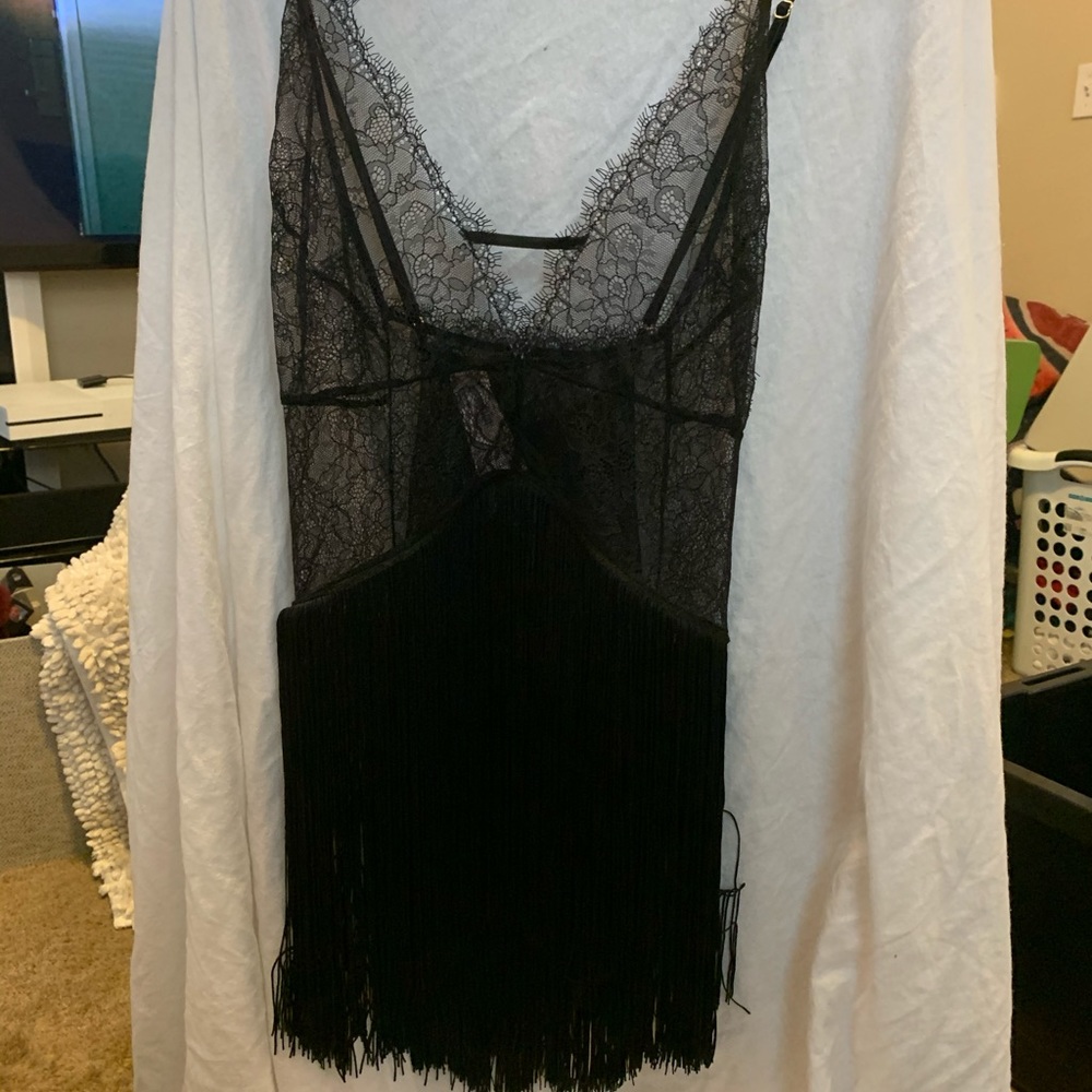 Black lace lingerie